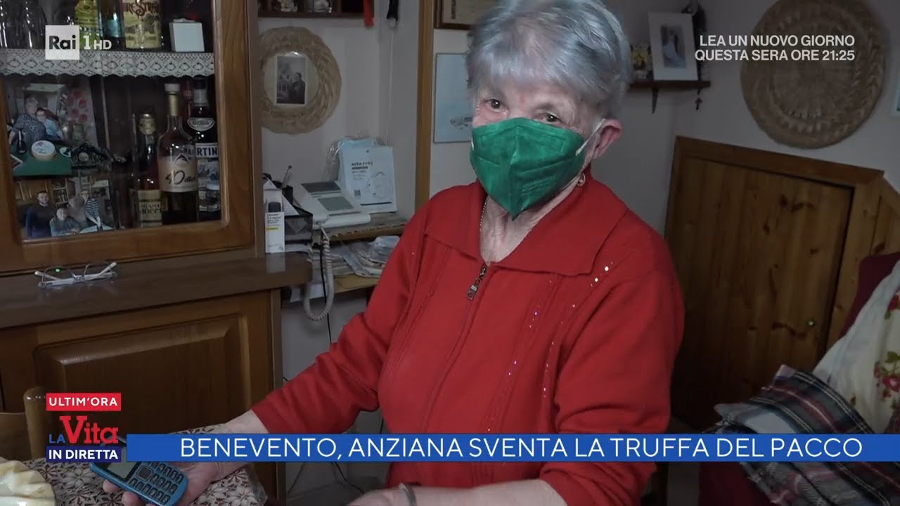 Benevento, anziana sventa la truffa del pacco - La vita in diretta 15/02/2022