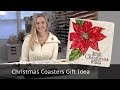 Christmas Tiles / Coasters featuring Stampin Up products.