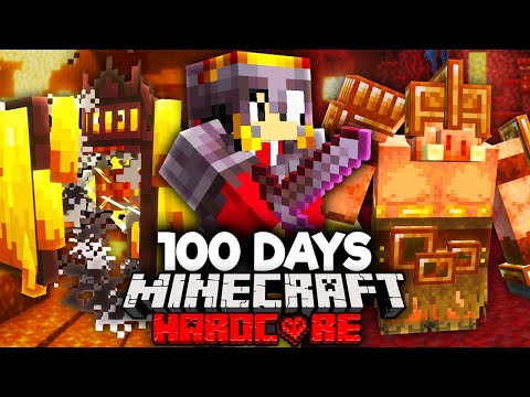 I Survived 100 Days In The MUTANT NETHER!