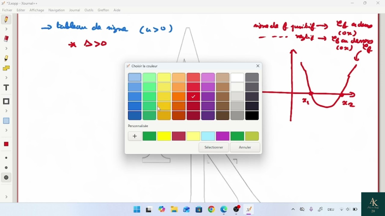 déterminer signe d'un polynôme de deuxième degré (2e année Bac, révision de début de l'année)