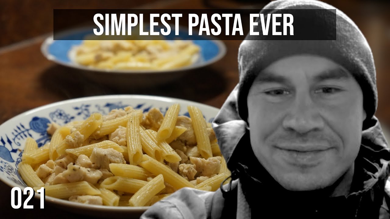 021 Самая простая ПАСТА С КУРИЦЕЙ за 15 минут (легкий высокобелковый ужин) (с субтитрами)