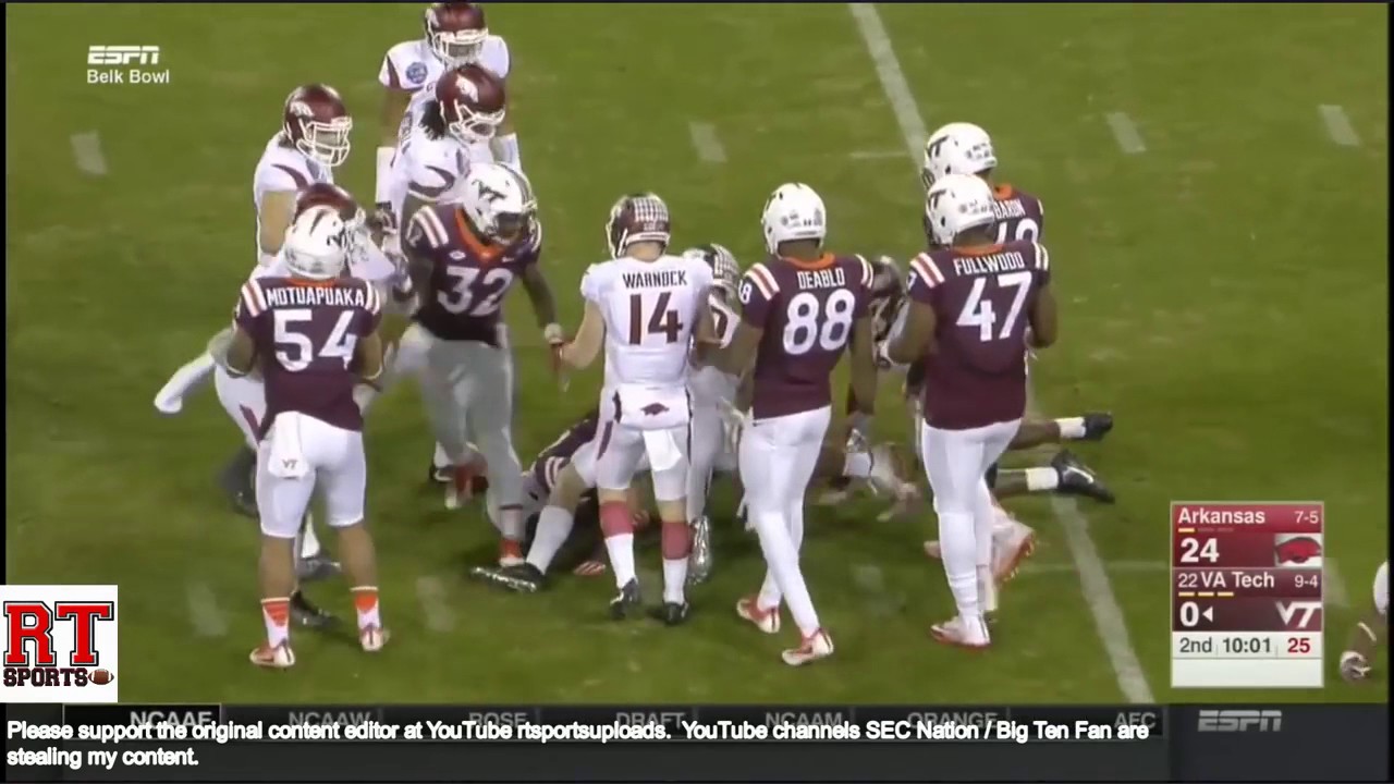 (Belk Bowl) Arkansas Razorbacks vs Virginia Tech Hokies in 30 Minutes 12/29/16