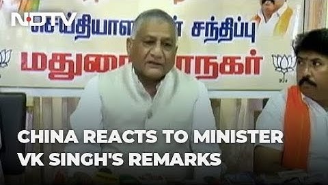 "Unwitting Confession": China On Minister VK Singh