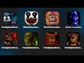 Five Nights at Freddy's Most Wanted,FNaF 6,Pizzeria Simulator,Sister Location,FNaF 4,FNaF 3,FNaF