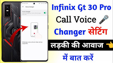 Infinix gt 30 pro 5g voice changer setting kaise kare | how to use voice changer in infinix gt 30pro
