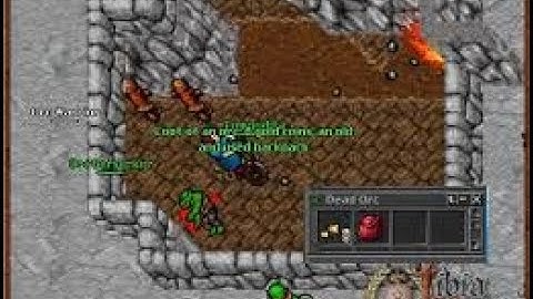 Orc raro "Old and used backpack" Orc Fortress Tibia game