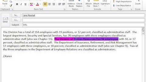 Outlook 2010 Remove Highlighting from Text