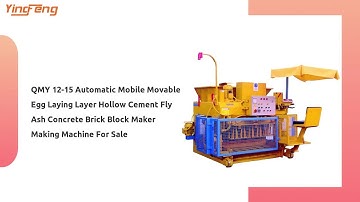 QMY 12-15 Automatic Mobile Movable Egg Laying Layer Hollow Cement Fly Ash Concrete Brick Block