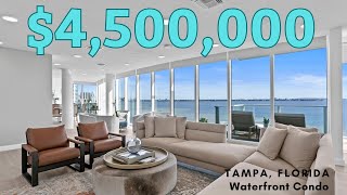 INSIDE A $4,500,000 WATERFRONT CONDO | Tampa, Florida Real Estate 🌴☀️