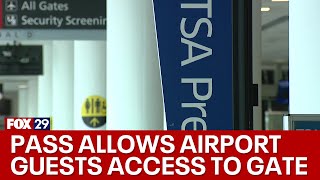 Philadelphia International Airports Wingmate Pass allows guests to accompany travelers to gate