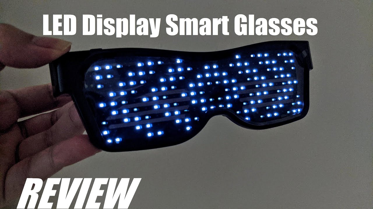 EYEFLASHES LED Glasses for Parties - LED Bluetooth Glasses for Festivals - Cool Glasses to Display Customized Flashing Messages & Animations Via