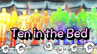 침대에 자고있는 10명 동요 재밌는 3D CG로 같이 보기 | Ten in the Bed Superhero Song Nursery Rhymes