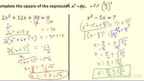 Traditional Algebra 2 – 6.3 Completing the Square