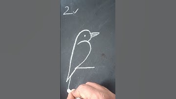 How to draw a Crow from number 2 ( காகம் படம் வரைதல்)#shorts