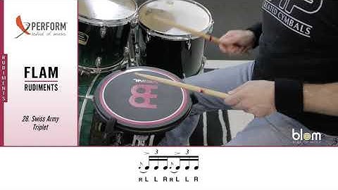 Drum Rudiments - Flam Rudiments - Swiss army triplet and variation