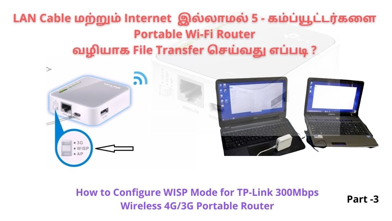 TP-Link N150 Wireless 3G/4G Portable Router with Access Point/WISP/Router  Modes (TL-MR3020)