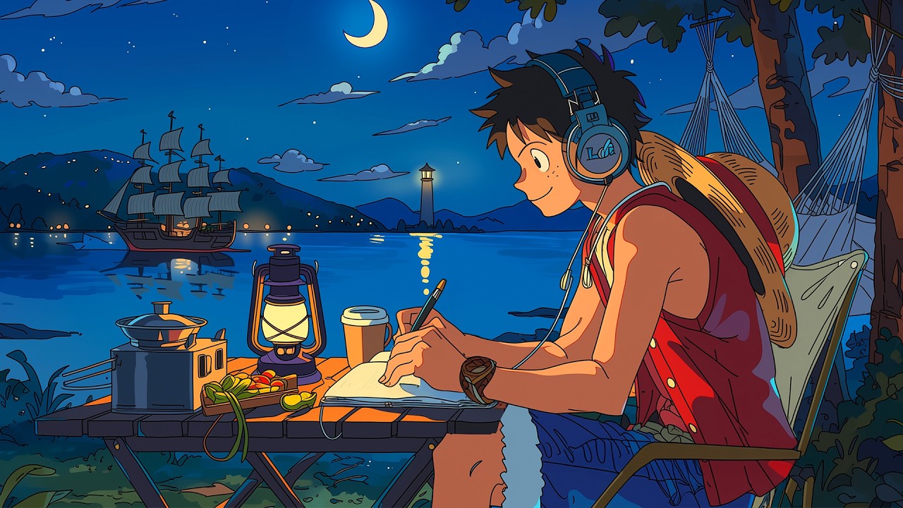 Music to Feel Calm on Quiet Nights 🌙 Anime Lofi Hip Hop Mix – Study, Relax, Sleep 🎧