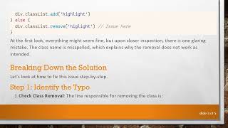 Solving the Mystery: Why Removing a Class in JavaScript Might Not Work as Expected Wealth