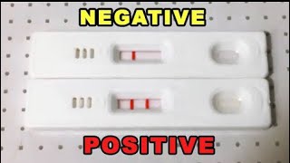 PREGNANCY TEST POSITIVE  AND NEGATIVE