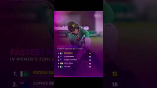 world record fastest fifty by Fatima sana#fatimasana#worldrecord #pakcricket