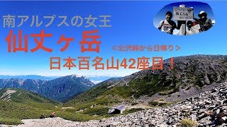 【南アルプス仙丈ケ岳登山】百名山〜弾丸日帰り登山～