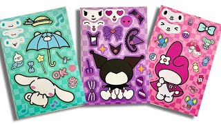 Secrets of Sanrio Kuromi Hello Kitty | Decorate with sticker book [ToyASMR] #sanrio #asmr #kuromi