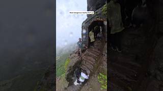 Harihar fort in mansoon 😱🥵 #shorts #harihar #trakking #travel