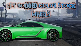 GET MODDED WHEEL COLOR ON STOCK WHEELS GTA 5 ONLINE