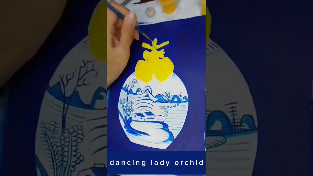 Acrylic painting of ginger jar