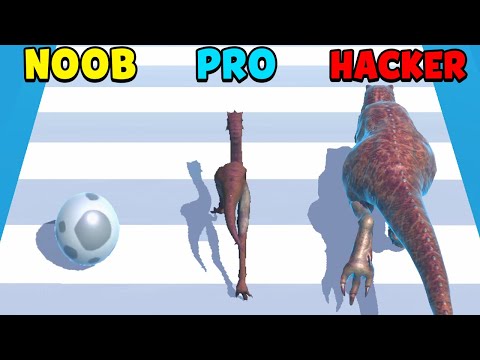 NOOB vs PRO vs HACKER in Dino Evolution Run 3D 