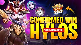 Unstoppable!!Hylos Aggressive Gameplay 100% Confirmed Win | Hylos Best Build 2024|Hylos Best Emblems