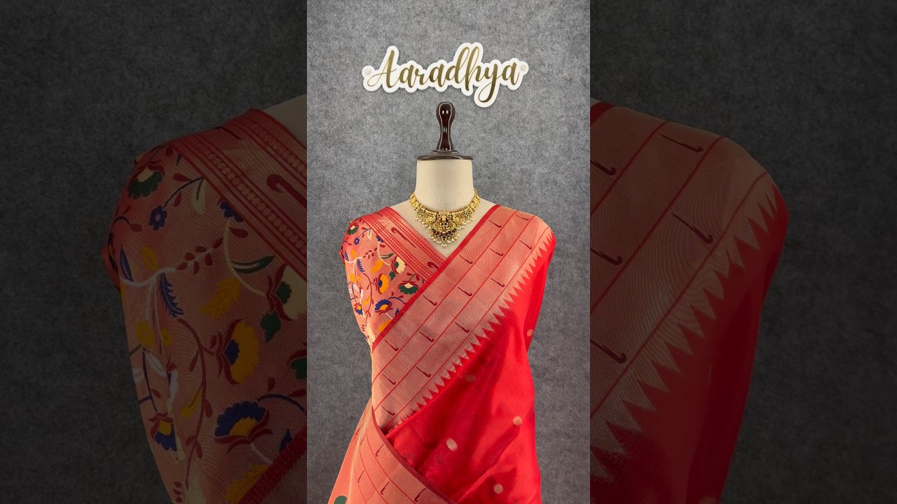 Akha Trij Meena Weaving Paithani Saree