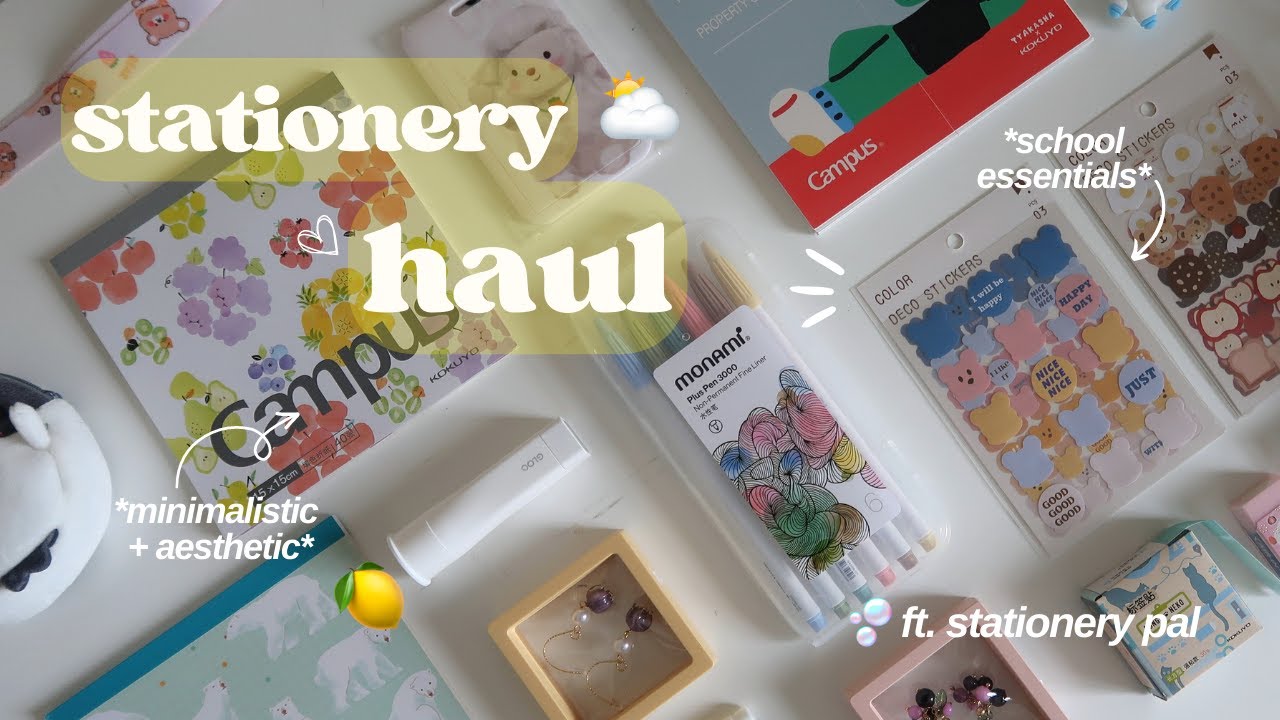 an extra cute stationery haul 🍋 ft. stationerypal YouTube