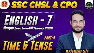 SSC CHSL English Class 2024 | English Classes for SSC CPO Exam 2024 | Time and Tense By Krishna SIR