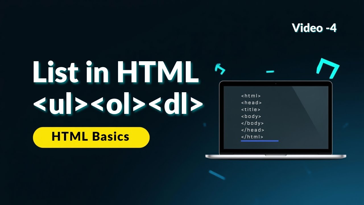List in HTML- HTML Fundamentals - YouTube