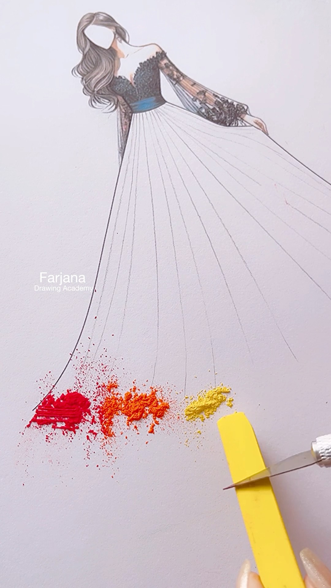 ? satisfying art with Soft pastels #art #coloring #painting #shorts