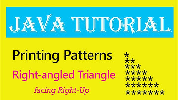 Java Tutorials: Printing Right-angled Triangle(right up)