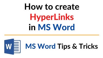 How to create HyperLink in MS Word