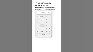 HTML and CSS Projects  Scientific Calculator using HTML CSS and JavaScript| AryCodes #coding
