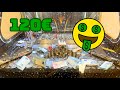  jackpot je gagne 120 a la machine pousse pice vrai argent coin pusher 