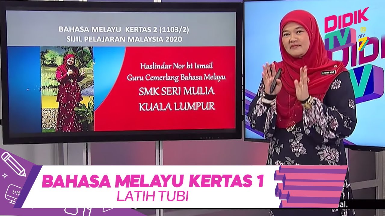 Didiktv Road To Success Spm 2020 Bahasa Melayu Kertas 1 Latih Tubi Youtube