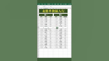 单独插入你学会了么Excel办公技巧