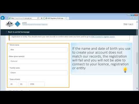 ASIC Regulatory Portal: how to register