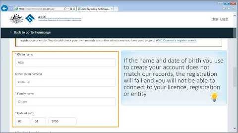 ASIC Regulatory Portal: how to register