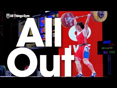 Rim Jong Sim Going All Out 2015 World Weightlifting Championships Injury