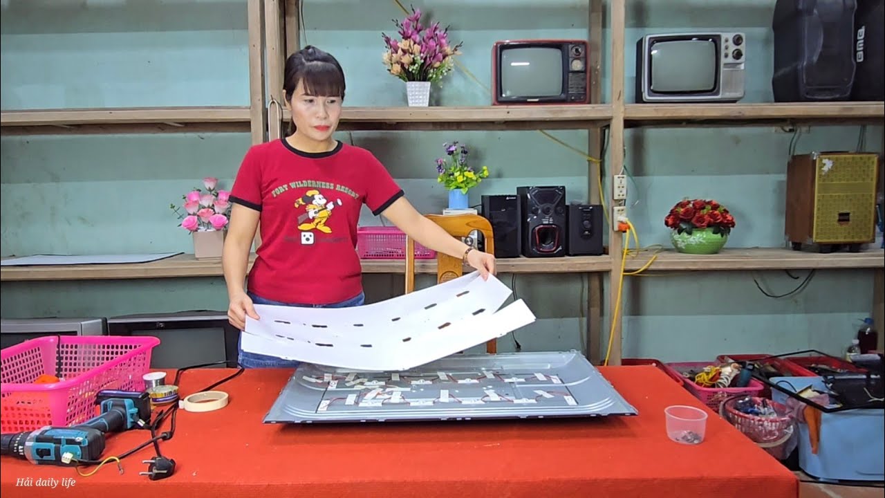 Full video of girl repairing and restoring 3 TVs TOVO, LG, SONY / Hải daily life