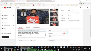 How to edit title, description and tags of Youtube video