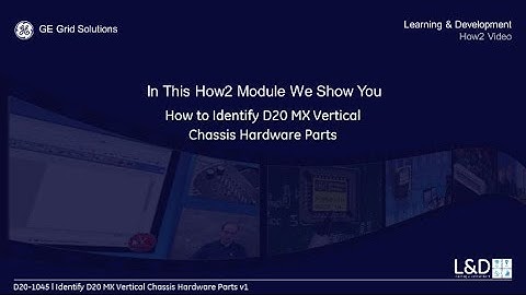 D20-1045 l Identify D20 MX Vertical Chassis Hardware Parts v1