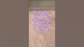 إذا جاء نصر الله والفتح #قران_كريم #quran #قران #explore #اكسبلور#القرآن_الكريم#تيك_توك #سورة النصر