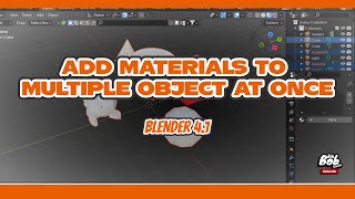 How to add material on multiple object at once Blender 4.1 | Blender Tips Under 2 Minute (BTU2M)